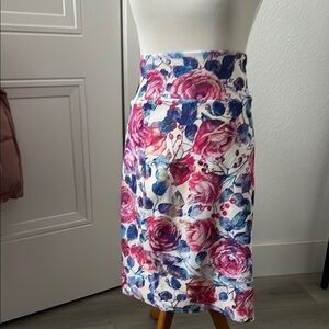 Pink and Blue  Pencil Skirt NWOT